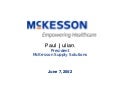 	 McKesson Investor/Analyst Day (Part II: Pharmaceutical and Medical-Surgical Solutions