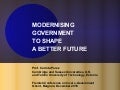 Prof. Carlota Perez – Modernising government to shape a better future