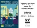 Fundamental Skills for Real Estate Development Professionals I.  Financial Analysis