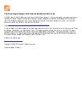 View Summary  	The Home Depot Declares First Quarter Dividend of 22.5 Cents