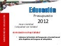 Presupuesto 2012 para Educación