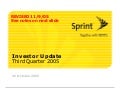 sprint nextel Quarterly Presentations 2005 3rd