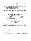 johnson controls  FY2007 1st Quarter Form 10-Q  