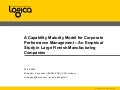 A Capability Maturity Model for Corporate Performance Management, an Empirical Study in Large Finnish Manufacturing Companies
