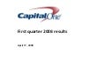 capital oneQ1 2008 Capital One Financial Earnings Conference Call Presentation