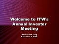 itw Annual Investor Day PartI
