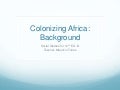 10 African Colonization: Background