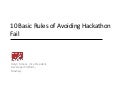 10 basic rules of avoiding hackathon fail final