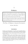 10 dialogue   the place of dialogue in capacity development - marianne bojer - capacity development in practice chapter 10