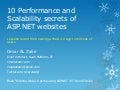 10 performance and scalability secrets of ASP.NET websites