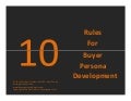 10 Rules for Buyer Persona Development