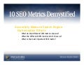 10 SEO Metrics Demystified