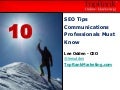 10 SEO Tips for Communications & PR