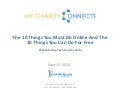  10 Things You Must Do Online And The 10 Things You Can Do For Free