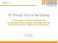 10 Things You&rsquo;re Not Doing [IBM Lotus Notes Domino Application Development]