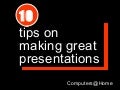 10 tips on making stunning presentations