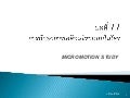 บทที่ 11 การศึกษาการเคลื่อนไหวแบบไมโคร