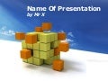 Cube Disaggregation over a Blue Sky Free Powerpoint Template