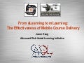 From eLearning to mLearning: The Effectiveness of Mobile Course Delivery