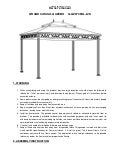 Sunjoy Grand Casual Gazebo Assembly and Instructions Manual