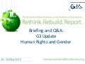 Human Rights and Gender Sector Supplement Session