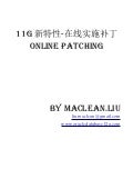 11g新特性 在线实施补丁online patching