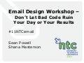 Email Workshop - Powell/Masterson (#11NTCEmail)