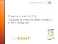 SalesFUSION webinar - 2013 b2b marketing goals