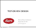 Test-Driven Design (Joshua Seiden)