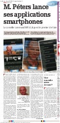 La Presse en parle : Michel Péters lance ses applications smartphone