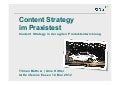 Content Strategy im Praxistest / CS in der agilen Produktentwicklung
