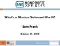 What’s a Mission Statement Worth?