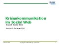 Krisenkommunikation im Social Web (BAW-Vorlesung Dezember 2012)