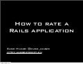 how to rate a Rails application
