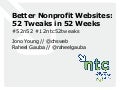 Better Nonprofit Websites: 52 Tweaks in 52 Weeks