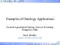 Examples of Ontology Applications
