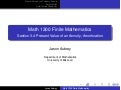 Math 1300: Section 3-3 Future Value of an Ordinary Annuity; Sinking Funds