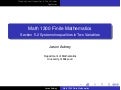 Math 1300: Section 5-2 Systems of Inequalities in two variables