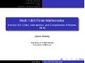 Math 1300: Section 8 -2 Union, Intersection, and Complement of Events; Odds