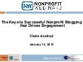 The Keys to Successful Nonprofit Blogging that Drives Engagement