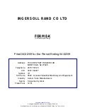 Q1 2009 Earning Report of Ingersoll-Rand Company