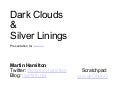 Dark Clouds & Silver Linings - Martin Hamilton