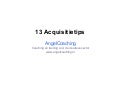 13 Acquisitie Tips