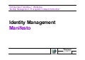 Identity Management Manifesto