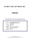 Q1 2009 Earning Report of Double-Take Software