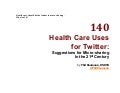 140 Health Care Uses For Twitter