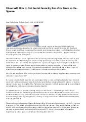 Divorced? How to Get Social Securit...