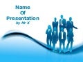 Blue Work Silhouette Free Powerpoint Template