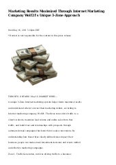 Marketing Results Maximized Through...