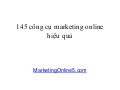 145 công cụ marketing online hiệu quả